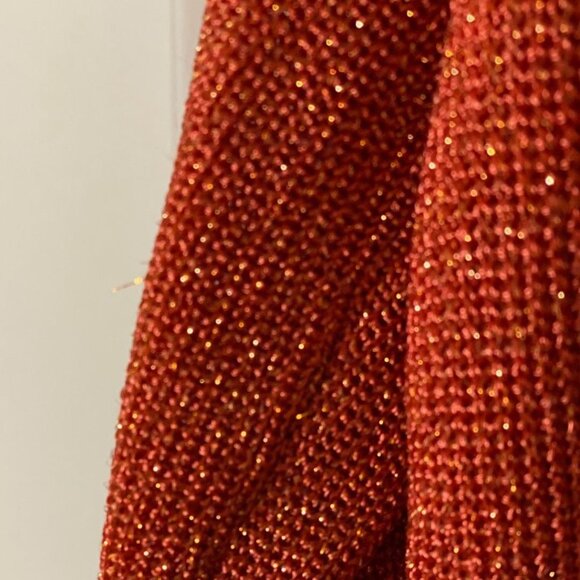 Ann Taylor Metallic Sparkle Open-Front Cardigan – Orange – SZ L - Picture 5 of 6